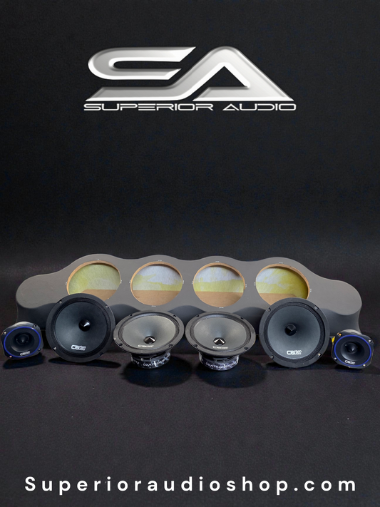 Universal Black Speaker Panel 4x6.5 2xTweeters Roof Rack Includes Speakers