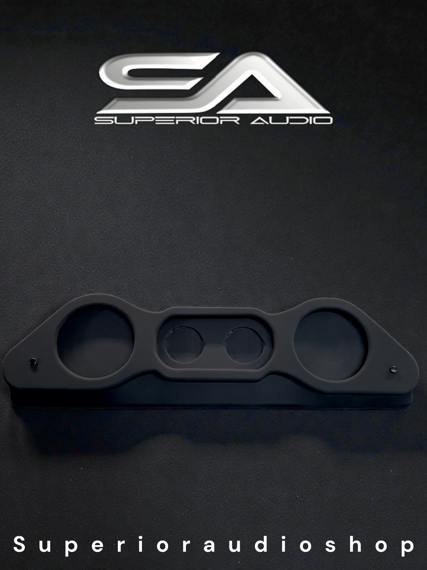 Universal Speaker Panel 2x6.5 2xTweeters Roof Rack Black (Fits 6.5 & Larger)