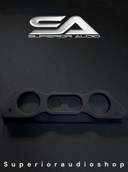 Universal Speaker Panel 2x6.5 2xTweeters Roof Rack Black (Fits 6.5 & Larger)