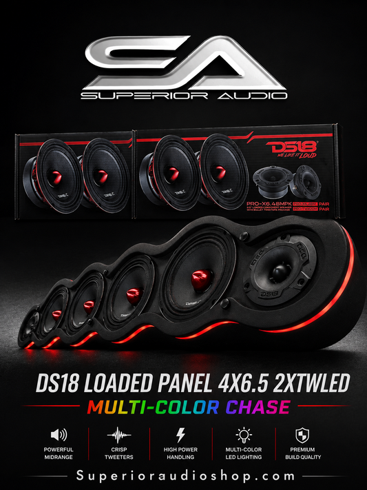 UNIVERSAL SA-4X6.5-2TWLED Speaker Panel (Loaded with Ds18 Speakers & Tweeters)