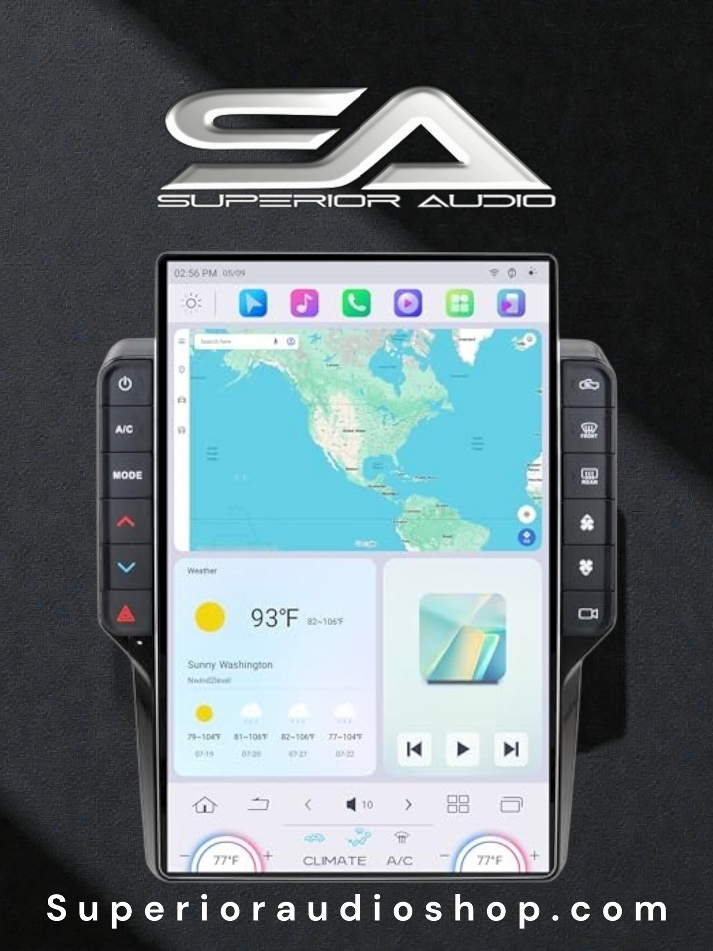 Cidava 13 Inch Car Radio for Dodge RAM 2014-2018 and 2019-2024 RAM Classic Old Body Style, T-Style Car Stereo with Wireless CarPlay/Android Auto, Fast Boot, Upgraded DSP & EQ, 4G LTE, 8+128GB