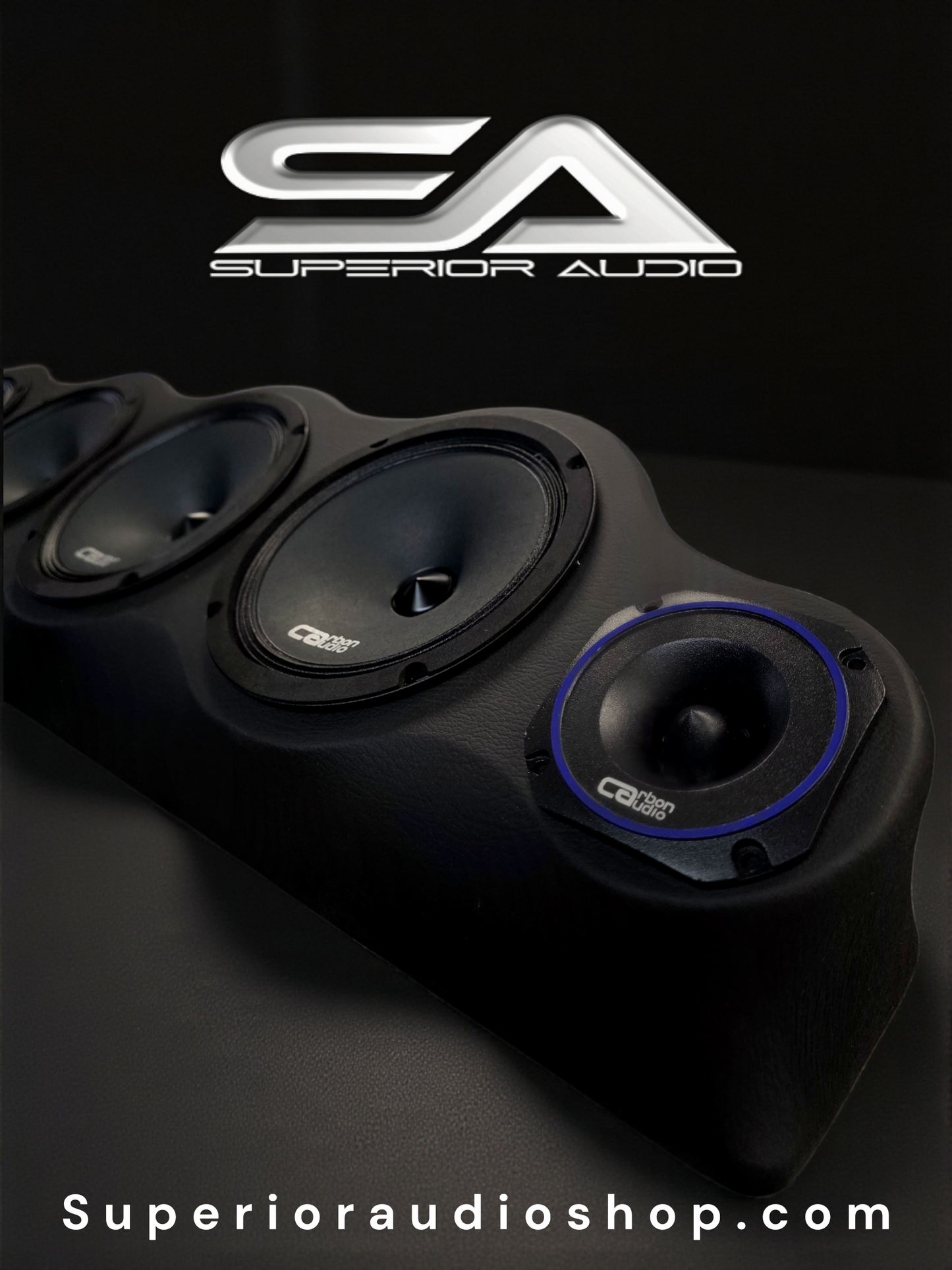 Universal Black Speaker Panel 4x6.5 2xTweeters Roof Rack Includes Speakers