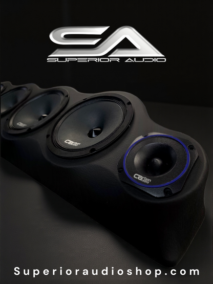 Universal Black Speaker Panel 4x6.5 2xTweeters Roof Rack Includes Speakers