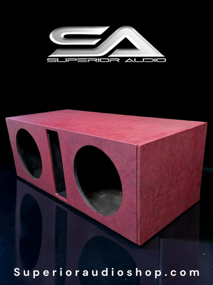 DUAL 18 PORTED BOX CUSTOM TUNED (BLACK BEDLINER FINISH)