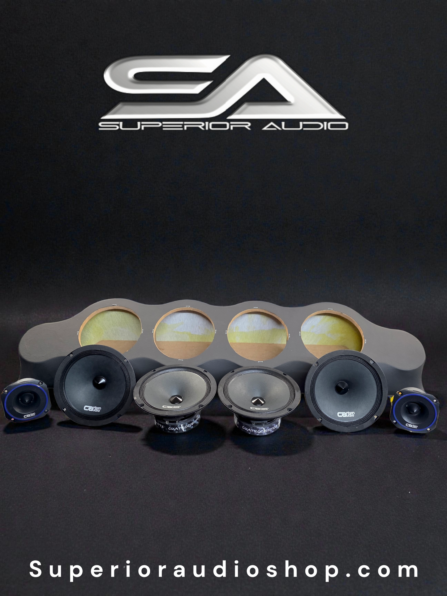 Universal Black Speaker Panel 4x6.5 2xTweeters Roof Rack Includes Speakers