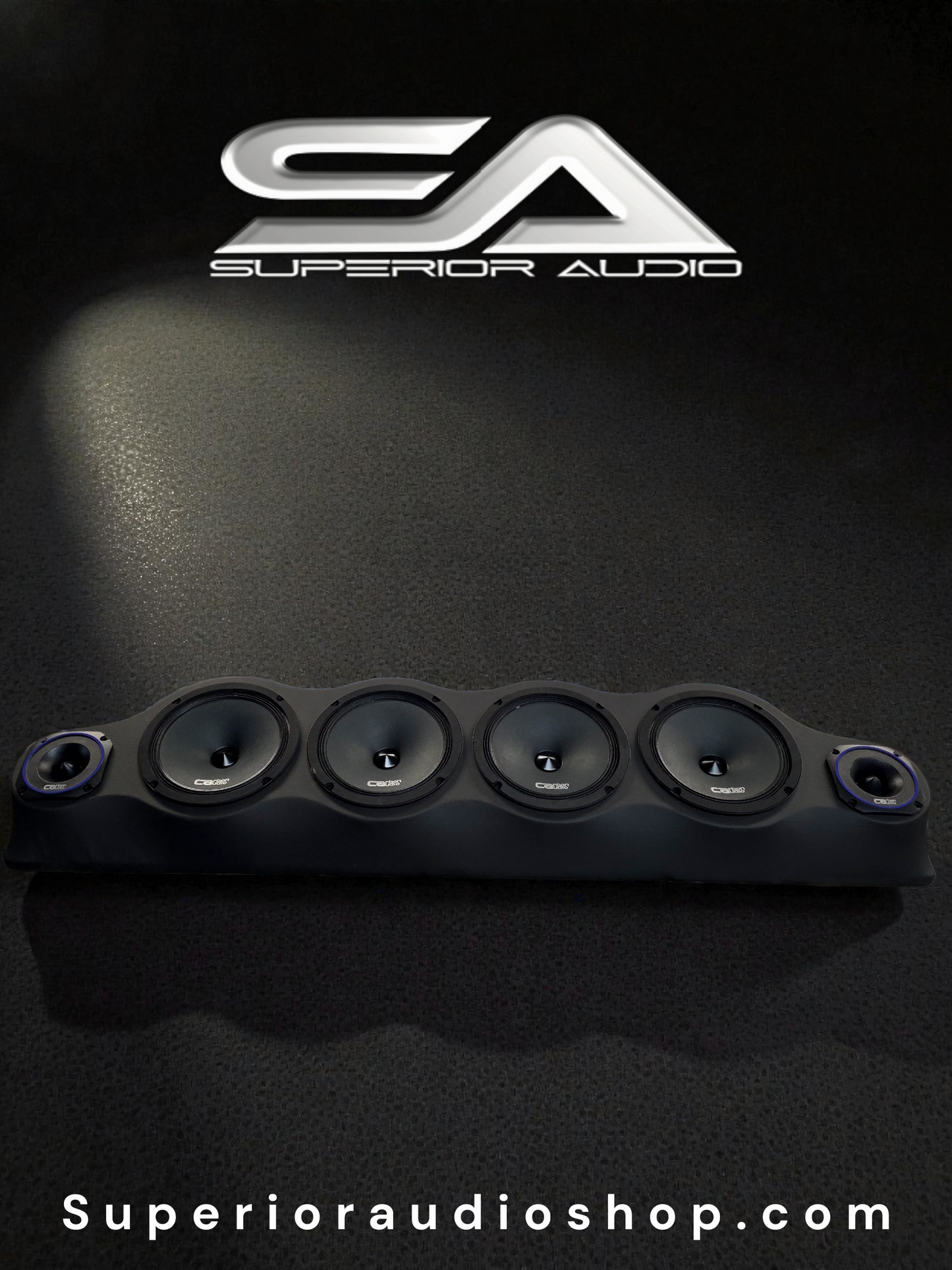 Universal Black Speaker Panel 4x6.5 2xTweeters Roof Rack Includes Speakers