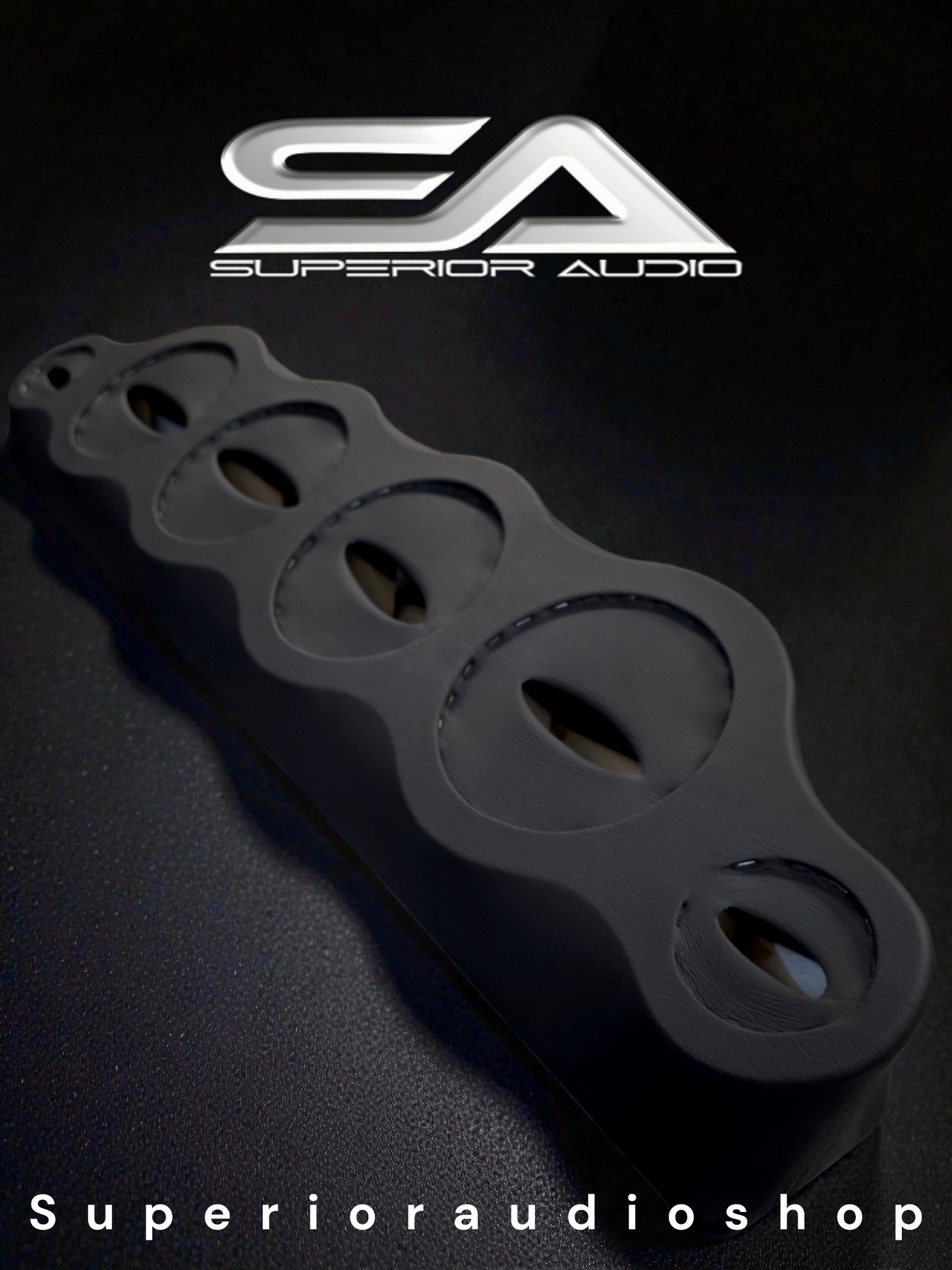 Universal Speaker Panel 4x6.5 2xTweeters Roof Rack Black (Fits 6.5 & Larger)