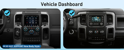 Cidava 13 Inch Car Radio for Dodge RAM 2014-2018 and 2019-2024 RAM Classic Old Body Style, T-Style Car Stereo with Wireless CarPlay/Android Auto, Fast Boot, Upgraded DSP & EQ, 4G LTE, 8+128GB