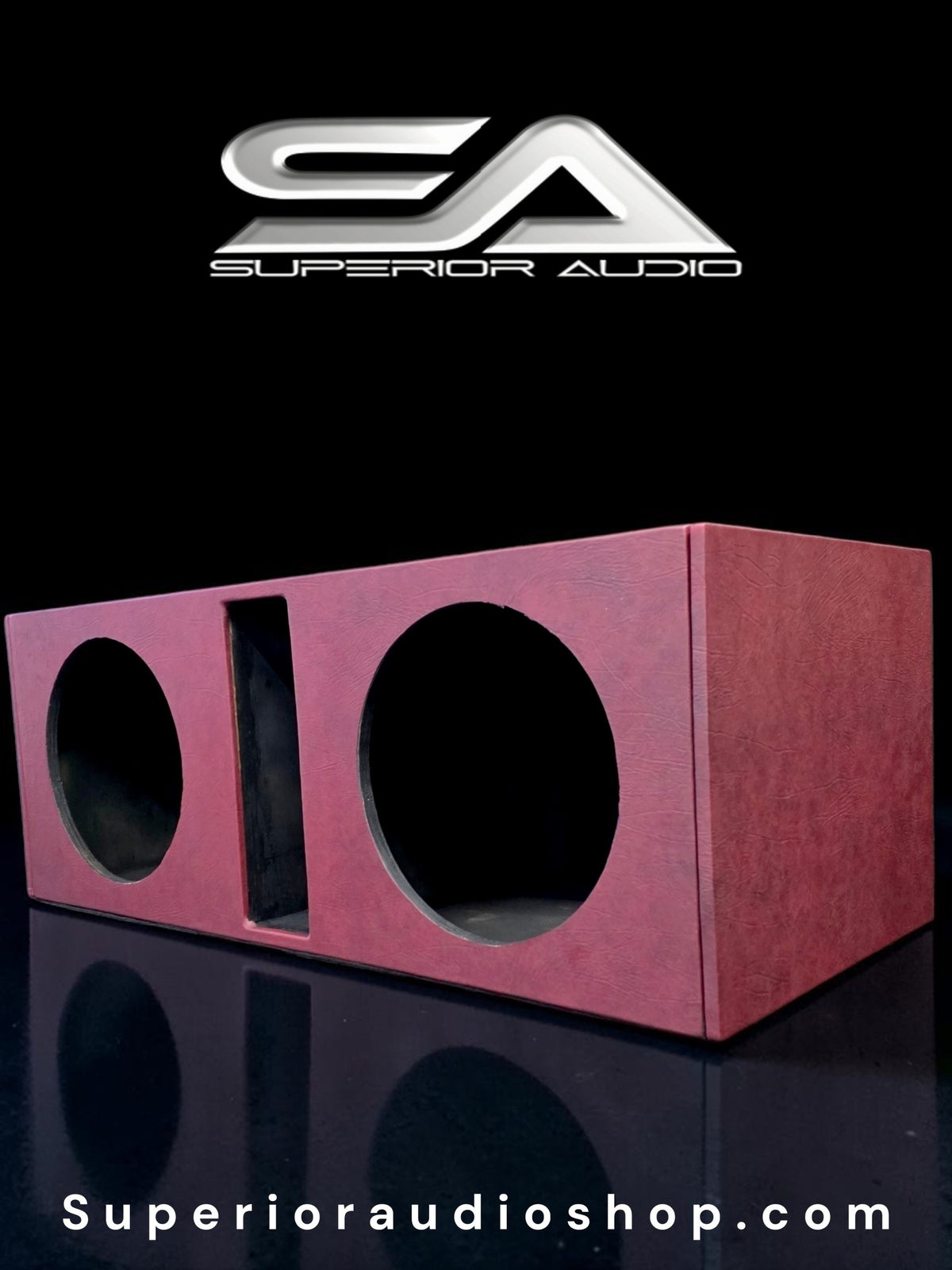 DUAL 18 PORTED BOX CUSTOM TUNED (BLACK BEDLINER FINISH)